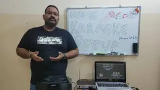 Home karaoke setup using laptop and youtube