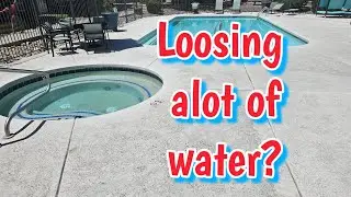 Pool or spa loosing alot of water. #apartmentmaintenance #maintenancetech #pepegomez