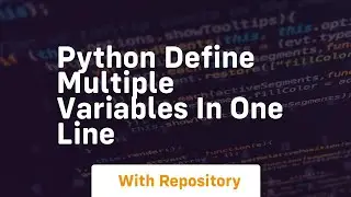 python define multiple variables in one line