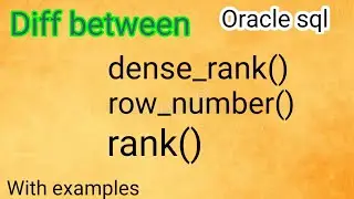 very simple and easy way to understand the row_number,rank,dense_rank 👩‍🏫 || 2022