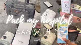 Pack my hospital bag with me! Much needed essentials #hospital #birth #viral #babyboy 👜💙