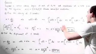 Non-Constant Acceleration Example using Calculus