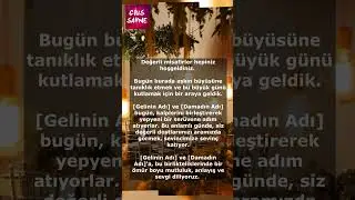 Düğünlerde Açılış Konuşması Örnekleri