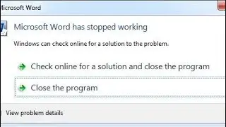 Microsoft Word has stopped working ! solution