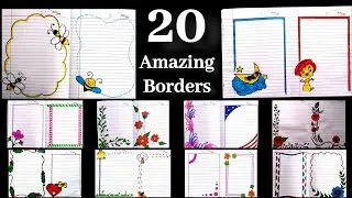 20 beautiful borders for projects handmade|simple border designs|notebook decoration ideas projects
