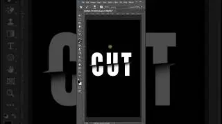 effect cuting text in photoshop #shorts #photoshoptutorial