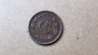 Moneda $1 centavo del año 1933