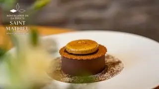 Hostellerie de la Pointe Saint-Mathieu | La Poire de nos Vergers, petit épeautre torréfié & chocolat