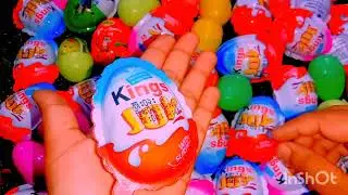 100 Colored Glitter Kindar Surprise Eggs Toy Opening A lot Of asmar