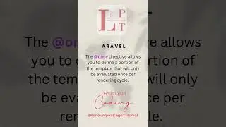 Once Directive in Laravel