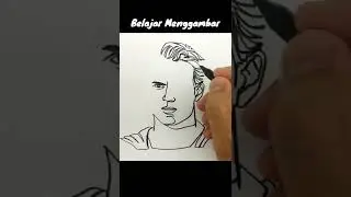 SATU GARIS menggambar superman dc comic 