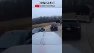 Semi Truck Stands His Ground Against Impatient Driver