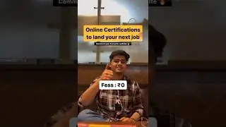 Online Certifications to land your next job 🔥| #shorts