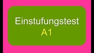Placement Test A1 | German Placement Test A1