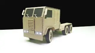How To Make RC Control Big Container Truck Part 1 / D I Y Truck With Cardboard