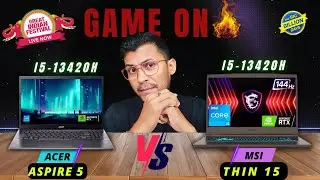 Acer Aspire 5  Vs MSI Thin 15🔥i5- 13420H🔥Best Gaming Laptop Under 50000 💥Amazon Great Indian Sale