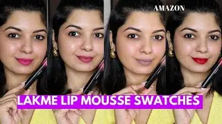 Reviewing & Swatching LAKME MOUSSE LIPSTICKS | Pretty Shades For Navratri 2024