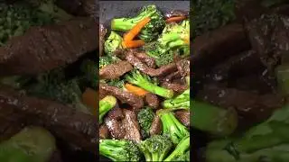 Beef with broccoli. Delicious Chinese food.