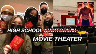 TURNING MY HIGH SCHOOL AUDITORIUM INTO A MOVIE THEATER | Shang-Chi movie night