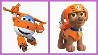 Super Wings As Paw Patrol Dogs Characters