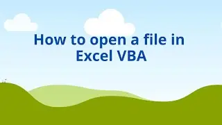 How to open a file in Excel VBA | VBA tutorial