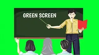 GREEN SCREEN ANIMASI GURU MENGAJAR   GURU LK9
