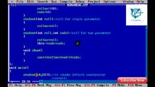 Example of Array of Object in C++