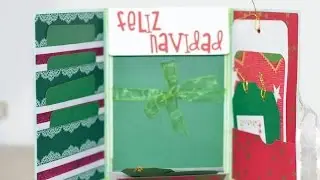 Especial de navidad: mini album / foto folio scrapbook facil DIY