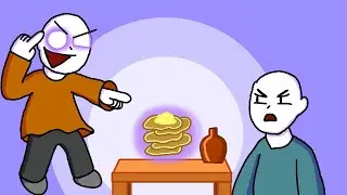 *blows up pancakes with mind*