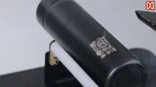 Rotary Marking on Flask - Fiber Laser