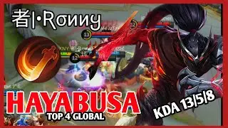 TOP GLOBAL 4 HAYABUSA 者|•Ʀσииყ| THE SHADOW NINJA MATCH 1552 WINRATE 70,0% - MLBB