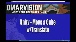 Unity   Move Cube wTranslate