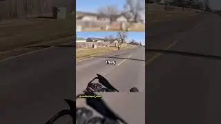 Biker Revs Engine At Wrong Protest