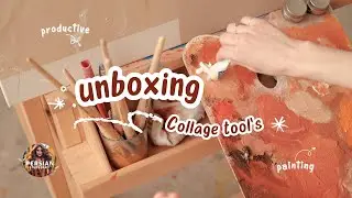 collage materials and tools | studio vlog  