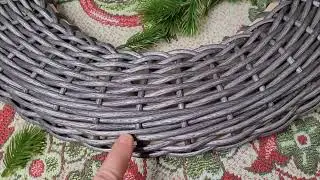 Плетем из ротанга. Рождественский венок. Первые 
