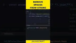 REMOVE SPACES FROM STRING 🔥 
