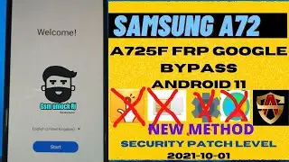 SAMSUNG GALAXY A72 FRP BYPASS | GOOGLE ACCOUNT REMOVE SAMSUNG A72 Android 11 2022 NEW & EASY METHOD