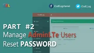 Admin Panel Tutorials : Manage AdminLTe Users & Change Email Password in Laravel 5 - Part 2