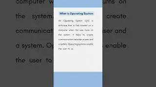 What is the Operating System | Computer Fundamentals |