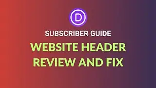 Tutorial for Subscriber part 1 - Logo Size, Menu, Responsive Issues Solved | Divi Theme Guide
