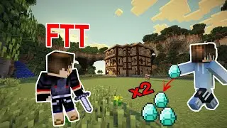 Minecraft Speedrun.. But Block Multiply When You Throw It With @FTTGaming And Our Bois !!