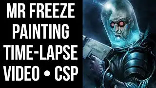 Mr. Freeze painting time-lapse in Clip Studio Paint