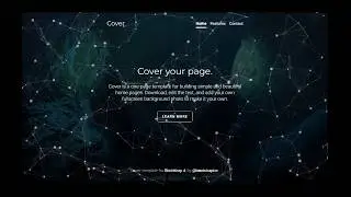 Particles Cover Template for Bootstrap