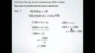 Realistic Situations of Linear Systems Video 7b