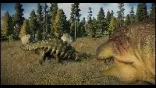 Acrocanthosaurus Fights Ankylosaurus - Jurassic World Evolution 2  | prehistoric life [HD]