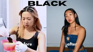Dyeing My Hair At Home From Pink to Black