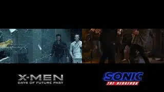 X-Men: Days of Future Past - Kitchen Scene & Sonic Movie - Bar Scene (side-by-side)