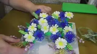 МК подхват для штор на магнитах с цветами из фоамирана