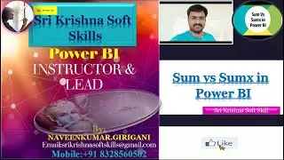 Difference B/W SUM & SUMX| Power BI Tutorial||SS Skills|(Part-12) 