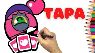 Как нарисовать значок Тары с сердечком - Бравл Старс - How to draw pin Tara - Brawl Stars